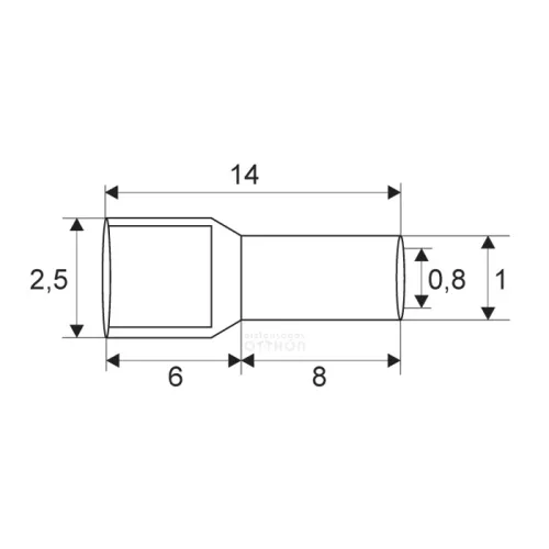 Érvéghüvely 0,5mm2 - fehér 1000 db
