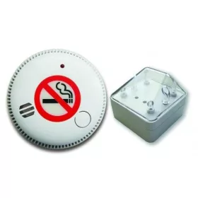 Cigarettafüst érzékelő, önállós működés, hang- és fényjelzés, elemes, 9 VDC.
