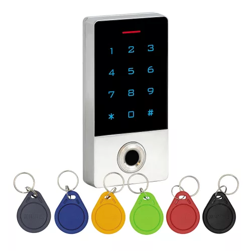 Control érintőgombos kültéri ujjlenyomatolvasós RFID kódzár (KIT-CON-FP1)