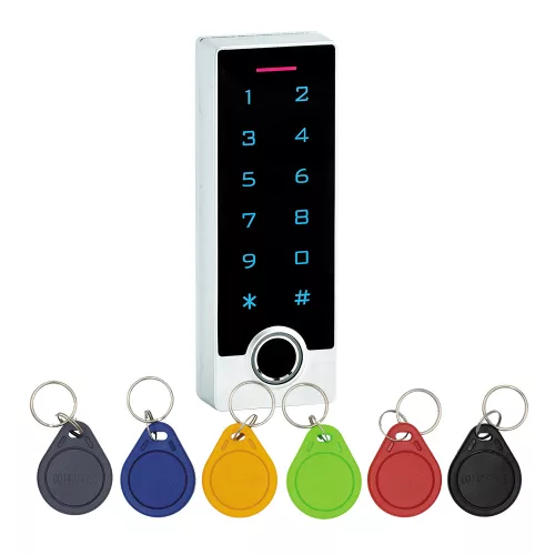 Control érintőgombos kültéri ujjlenyomatolvasós RFID kódzár (KIT-CON-FP2)