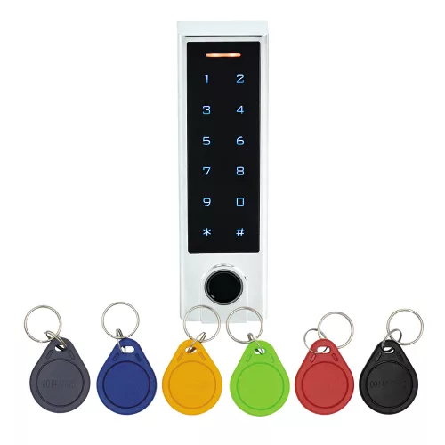 Control érintőgombos kültéri, rádiós, ujjlenyomatolvasós RFID kódzár (KIT-CON-RF)