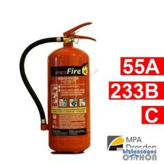   6 kg-os porral oltó ABC tüzekre 55A 233B C maximális teljesítmény - maxFire - 12 kg-os helyett