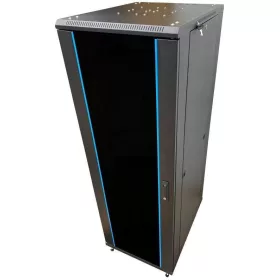   TechSon 600 x 1000 mély 37U magas, álló 19"-os rackszekrény, üveg ajtó, fekete