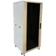 TechSon 600 x 600 mély 27U magas, álló 19"-os rackszekrény, üveg ajtó, szürke