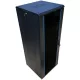 TechSon 600 x 600 mély 32U magas, álló 19"-os rackszekrény, üveg ajtó, fekete