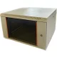 TechSon 600 × 600 mély 6U magas, fali 19"-os rackszekrény, üveg ajtó, szürke