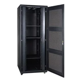   TechSon 800 x 1000 mély 42U magas, álló 19"-os rackszekrény, perforált ajtó, fekete