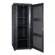 TechSon 800 x 1000 mély 42U magas, álló 19"-os rackszekrény, perforált ajtó, fekete